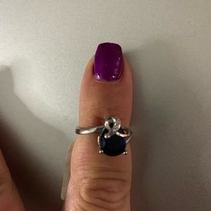 Cobalt blue on rhodium band